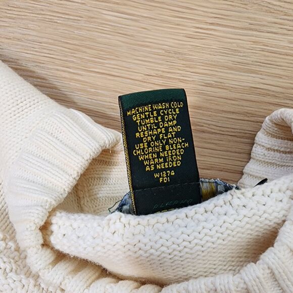 Cabelas Sweater Womens XL Chunky Knit Embroidered With Birds Vintage 90's - Picture 4 of 12